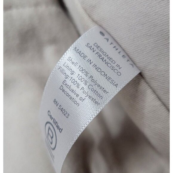 Athleta Ritual Jacket In Abalone Grey Beige Hooded Cropped Full Zip Size S - Picture 12 of 13